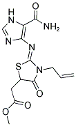 METHYL ((2Z)-3-ALLYL-2-{[5-(AMINOCARBONYL)-1H-IMIDAZOL-4-YL]IMINO}-4-OXO-1,3-THIAZOLIDIN-5-YL)ACETATE Struktur