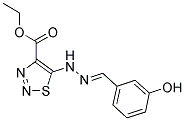 ETHYL 5-[(2E)-2-(3-HYDROXYBENZYLIDENE)HYDRAZINO]-1,2,3-THIADIAZOLE-4-CARBOXYLATE Struktur