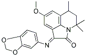 (1E)-1-(1,3-BENZODIOXOL-5-YLIMINO)-8-METHOXY-4,4,6-TRIMETHYL-5,6-DIHYDRO-4H-PYRROLO[3,2,1-IJ]QUINOLIN-2(1H)-ONE Struktur