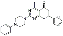 7-(FURAN-2-YL)-4-METHYL-2-(4-PHENYLPIPERAZIN-1-YL)-7,8-DIHYDROQUINAZOLIN-5(6H)-ONE Struktur