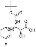 N-BOC-(2S,3S)-3-AMINO-3-(3-FLUORO-PHENYL)-2-HYDROXY-PROPIONIC ACID Struktur