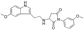 1-(3-METHOXYPHENYL)-3-{[2-(5-METHOXY-1H-INDOL-3-YL)ETHYL]AMINO}-2,5-PYRROLIDINEDIONE Struktur