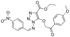 (Z)-ETHYL 5-(2-(4-METHOXYPHENYL)-2-OXOETHOXY)-1-(4-NITROBENZYLIDENEAMINO)-1H-1,2,3-TRIAZOLE-4-CARBOXYLATE Struktur