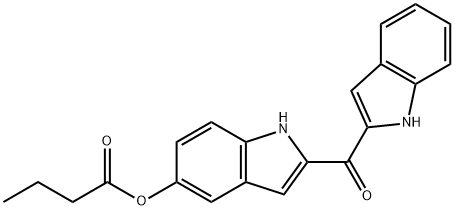 (5-BUTANOATE-1H-2-INDOLYL)(1H-2-INDOLYL)-METHANONE Struktur