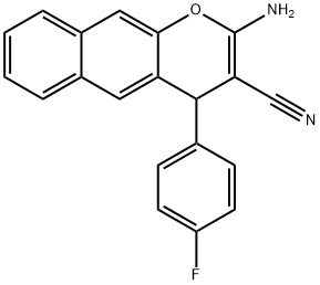 2-AMINO-4-(4-FLUOROPHENYL)-4H-BENZO[G]CHROMENE-3-CARBONITRILE Struktur