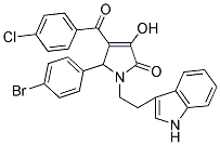 1-(2-(1H-INDOL-3-YL)ETHYL)-5-(4-BROMOPHENYL)-4-(4-CHLOROBENZOYL)-3-HYDROXY-1H-PYRROL-2(5H)-ONE Struktur