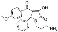 1-(3-AMINOPROPYL)-3-HYDROXY-4-(4-METHOXYBENZOYL)-5-PYRIDIN-2-YL-1,5-DIHYDRO-2H-PYRROL-2-ONE Struktur