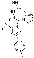 5-[3-(4-METHYLPHENYL)-5-(TRIFLUOROMETHYL)-1H-PYRAZOL-1-YL]-7H-[1,2,4]TRIAZOLO[1,5-D][1,2,4]TRIAZEPIN-8(9H)-IMINE Struktur