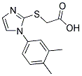 [[1-(3,4-DIMETHYLPHENYL)-1H-IMIDAZOL-2-YL]THIO]ACETIC ACID Struktur