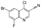 6-BROMO-4-CHLORO-8-FLUORO-QUINOLINE-3-CARBONITRILE Struktur