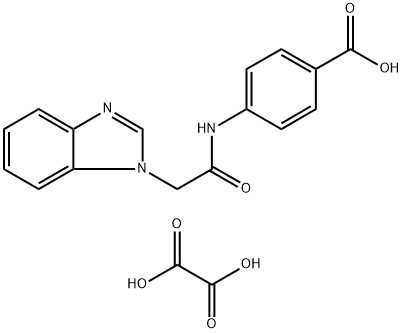 4-(2-BENZOIMIDAZOL-1-YL-ACETYLAMINO)-BENZOIC ACID OXALATE Struktur