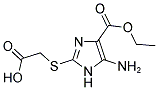 {[5-AMINO-4-(ETHOXYCARBONYL)-1H-IMIDAZOL-2-YL]THIO}ACETIC ACID Struktur