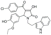 1-(2-(1H-INDOL-3-YL)ETHYL)-4-(4-CHLOROBENZOYL)-5-(3-ETHOXY-4-HYDROXYPHENYL)-3-HYDROXY-1H-PYRROL-2(5H)-ONE Struktur