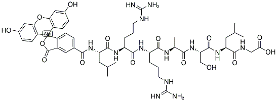 5-FAM-LEU-ARG-ARG-ALA-SER-LEU-GLY-OH