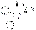 2-CHLORO-N-(3-CYANO-4,5-DIPHENYL-FURAN-2-YL)-ACETAMIDE Struktur