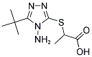 2-[(4-AMINO-5-TERT-BUTYL-4H-1,2,4-TRIAZOL-3-YL)SULFANYL]PROPANOIC ACID Struktur