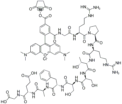 5-TMR-GLY-ARG-PRO-ARG-THR-SER-SER-PHE-ALA-GLU-GLY-OH Struktur