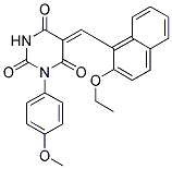 (Z)-5-((2-ETHOXYNAPHTHALEN-1-YL)METHYLENE)-1-(4-METHOXYPHENYL)PYRIMIDINE-2,4,6(1H,3H,5H)-TRIONE Struktur