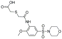 [(2-[[2-METHOXY-5-(MORPHOLIN-4-YLSULFONYL)PHENYL]AMINO]-2-OXOETHYL)THIO]ACETIC ACID Struktur