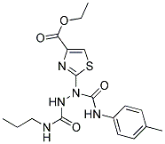 ETHYL 2-[2-[(PROPYLAMINO)CARBONYL]-1-(4-TOLUIDINOCARBONYL)HYDRAZINO]-1,3-THIAZOLE-4-CARBOXYLATE Struktur