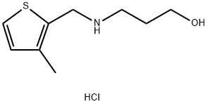 3-[(3-METHYL-THIOPHEN-2-YLMETHYL)-AMINO]-PROPAN-1-OL HYDROCHLORIDE Struktur