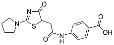 4-[[(4-OXO-2-PYRROLIDIN-1-YL-4,5-DIHYDRO-1,3-THIAZOL-5-YL)ACETYL]AMINO]BENZOIC ACID Struktur