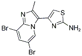 4-(6,8-DIBROMO-2-METHYL-IMIDAZO[1,2-A]PYRIDIN-3-YL)-THIAZOL-2-YLAMINE Struktur