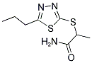 2-[(5-PROPYL-1,3,4-THIADIAZOL-2-YL)SULFANYL]PROPANAMIDE Struktur