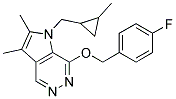 7-(4-FLUORO-BENZYLOXY)-2,3-DIMETHYL-1-(2-METHYL-CYCLOPROPYLMETHYL)-1H-PYRROLO[2,3-D]PYRIDAZINE Struktur