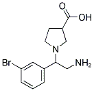 1-[2-AMINO-1-(3-BROMO-PHENYL)-ETHYL]-PYRROLIDINE-3-CARBOXYLIC ACID Struktur