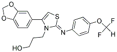 3-[(2Z)-4-(1,3-BENZODIOXOL-5-YL)-2-{[4-(DIFLUOROMETHOXY)PHENYL]IMINO}-1,3-THIAZOL-3(2H)-YL]PROPAN-1-OL Struktur