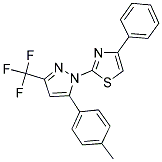 2-[5-(4-METHYLPHENYL)-3-(TRIFLUOROMETHYL)-1H-PYRAZOL-1-YL]-4-PHENYL-1,3-THIAZOLE Struktur