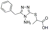 2-[(4-AMINO-5-BENZYL-4H-1,2,4-TRIAZOL-3-YL)SULFANYL]PROPANOIC ACID Struktur