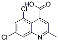 5,7-DICHLORO-2-METHYL-4-QUINOLINECARBOXYLIC ACID Struktur