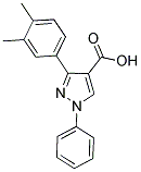 3-(3,4-DIMETHYLPHENYL)-1-PHENYL-1H-PYRAZOLE-4-CARBOXYLIC ACID Struktur