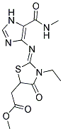 METHYL [(2Z)-3-ETHYL-2-({5-[(METHYLAMINO)CARBONYL]-1H-IMIDAZOL-4-YL}IMINO)-4-OXO-1,3-THIAZOLIDIN-5-YL]ACETATE Struktur