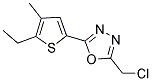 2-(CHLOROMETHYL)-5-(5-ETHYL-4-METHYLTHIEN-2-YL)-1,3,4-OXADIAZOLE Struktur