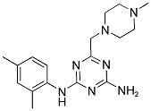 N-(2,4-DIMETHYLPHENYL)-6-[(4-METHYLPIPERAZIN-1-YL)METHYL]-1,3,5-TRIAZINE-2,4-DIAMINE Struktur