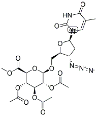 3'-AZIDO-3'-DEOXYTHYMIDINE 2,3,4-TRI-O-ACETYL-BETA-D-GLUCURONIDE, METHYL ESTER Struktur