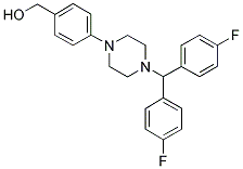 (4-(4-[BIS(4-FLUOROPHENYL)METHYL]PIPERAZIN-1-YL)PHENYL)METHANOL Struktur