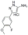 3-(3-FLUORO-4-METHOXYPHENYL)-1H-PYRAZOL-5-YLAMINE HYDROCHLORIDE Struktur