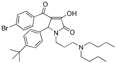 4-(4-BROMOBENZOYL)-5-(4-TERT-BUTYLPHENYL)-1-(3-(DIBUTYLAMINO)PROPYL)-3-HYDROXY-1H-PYRROL-2(5H)-ONE Struktur