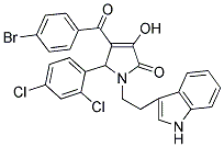 1-(2-(1H-INDOL-3-YL)ETHYL)-4-(4-BROMOBENZOYL)-5-(2,4-DICHLOROPHENYL)-3-HYDROXY-1H-PYRROL-2(5H)-ONE Struktur