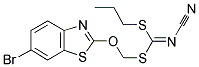 [(6-BROMOBENZO[D]THIAZOL-2-YLOXY)METHYL] PROPYLCYANOCARBONIMIDODITHIOATE Struktur