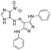 3,5-DIANILINO-4H-PYRAZOL-4-ONE (4-NITRO-1H-IMIDAZOL-5-YL)HYDRAZONE Struktur