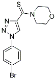 4-{[1-(4-BROMOPHENYL)-1H-1,2,3-TRIAZOL-4-YL]CARBONOTHIOYL}MORPHOLINE Struktur