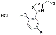 2-(5-BROMO-2-METHOXYPHENYL)-4-(CHLOROMETHYL)-1,3-THIAZOLE HYDROCHLORIDE Struktur