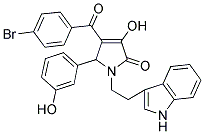 1-(2-(1H-INDOL-3-YL)ETHYL)-4-(4-BROMOBENZOYL)-3-HYDROXY-5-(3-HYDROXYPHENYL)-1H-PYRROL-2(5H)-ONE Struktur