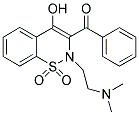 {2-[2-(DIMETHYLAMINO)ETHYL]-4-HYDROXY-1,1-DIOXIDO-2H-1,2-BENZOTHIAZIN-3-YL}(PHENYL)METHANONE Struktur