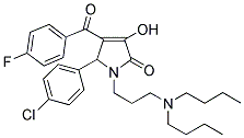 5-(4-CHLOROPHENYL)-1-(3-(DIBUTYLAMINO)PROPYL)-4-(4-FLUOROBENZOYL)-3-HYDROXY-1H-PYRROL-2(5H)-ONE Struktur